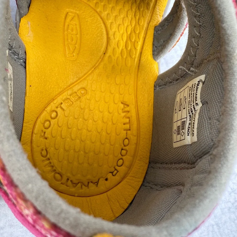 Keen Seacamp II CNX Sandals Kids Size 13 Pink Yellow Tie Dye Sport Water Shoes - Picture 8 of 12